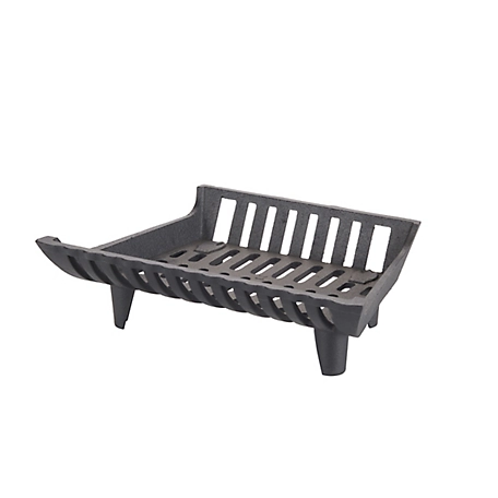 Liberty Foundry 17 in. Heavy-Duty Cast-Iron Flat Bottom Basket-Style Fireplace Grate with 2 in. Leg Clearance