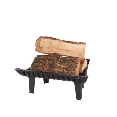 Image showing  Heavy-Duty Cast Iron Flat Bottom Basket-Style Fireplace Grate with 4 in. Leg Clearance, 17 in.