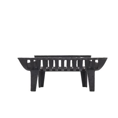 Image showing  Heavy-Duty Cast Iron Flat Bottom Basket-Style Fireplace Grate with 4 in. Leg Clearance, 17 in.