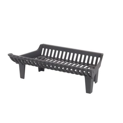 Liberty Foundry 22 in. Heavy-Duty Cast-Iron Flat Bottom Basket-Style Fireplace Grate with 4 in. Leg Clearance