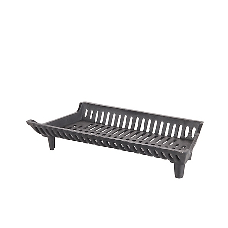 Liberty Foundry 27 in. Heavy-Duty Cast-Iron Flat Bottom Basket-Style Fireplace Grate with 2 in. Leg Clearance