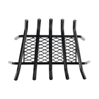 Image showing  Heavy-Duty Steel Fireplace Grate with Ember Retainer, 24 in. x 21 in. x 15 in.