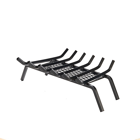 Liberty Foundry 27 in. Heavy-Duty Steel Fireplace Grate with Ember Retainer, 27 in. x 24 in. x 15 in.