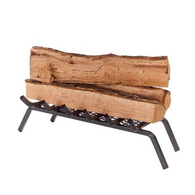 Image showing  Heavy-Duty Steel Fireplace Grate with Ember Retainer, 27 in. x 24 in. x 15 in.