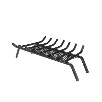 Liberty Foundry 30 in. Heavy-Duty Steel Fireplace Grate with Ember Retainer, 30 in. x 27 in. x 15 in.