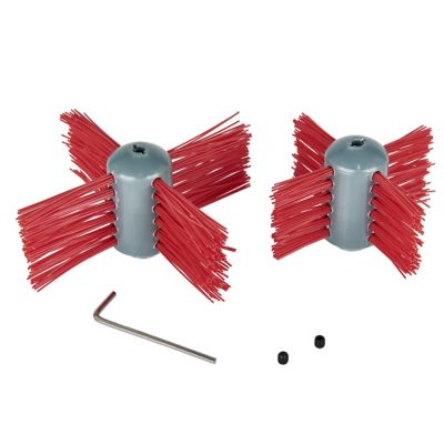 Gardus SootEater Rotary Pellet Stove Cleaning System Replacement Brush Set, 3 in. Propeller Brush, 4 in. Propeller Brush