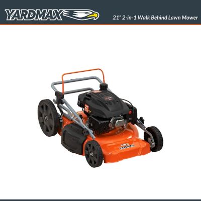 Image showing  21 in. 170cc Gas-Powered 2-in-1 High-Wheel Push Lawn Mower