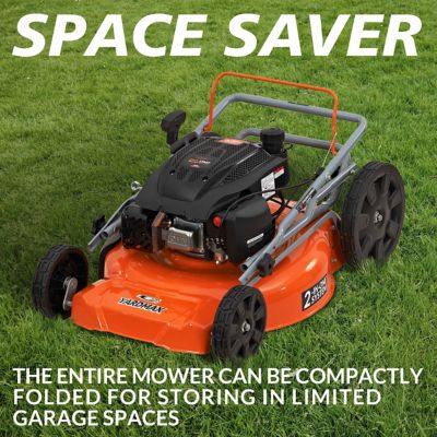 Image showing 9 th YARDMAX 21 in. 170cc Gas-Powered 2-in-1 High-Wheel Push Lawn Mower