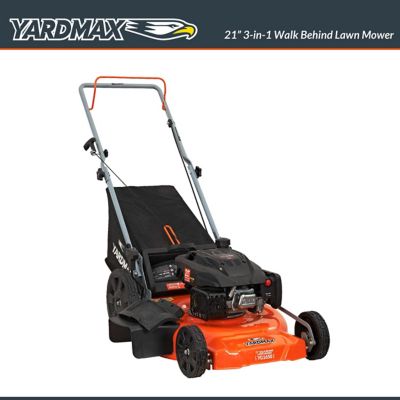 YARDMAX 21 in. 170cc Gas-Powered 3-in-1 High-Wheel Push Lawn Mower