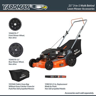 Image showing  21 in. 170cc Gas-Powered 3-in-1 High-Wheel Push Lawn Mower