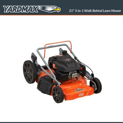 Image showing  21 in. 170cc Gas-Powered 3-in-1 High-Wheel Push Lawn Mower
