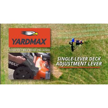 YARDMAX 21 in. 170cc Gas-Powered 3-in-1 High-Wheel Push Lawn Mower