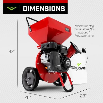 Image showing 6 th Earthquake 3 in. Diameter 212cc Gas K32 Heavy-Duty Chipper Shredder