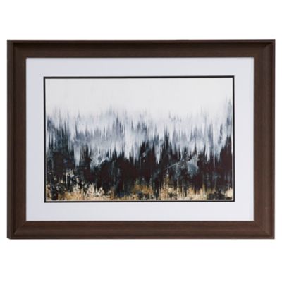 Image showing  Black and White Abstract Landscape Painting, 23.5 in. x 17.5 in.