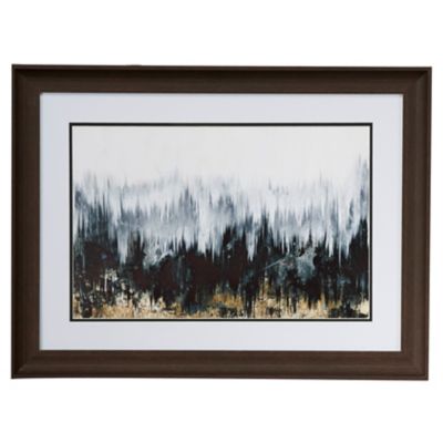 Image showing  Black and White Abstract Landscape Painting, 23.5 in. x 17.5 in.