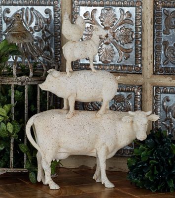Harper & Willow 14 in. x 18 in. Farmhouse Animal Sculpture Table Decor
