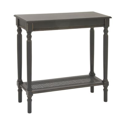 Image showing  Antique Wood Console Table, 31 in. x 32 in., Black