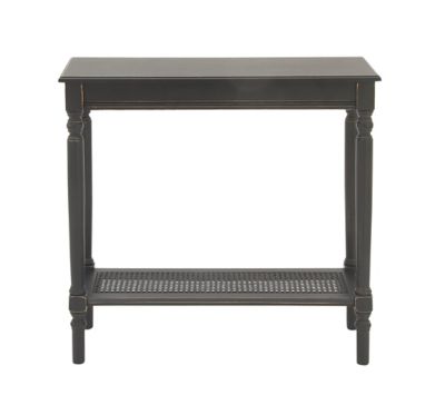 Image showing  Antique Wood Console Table, 31 in. x 32 in., Black
