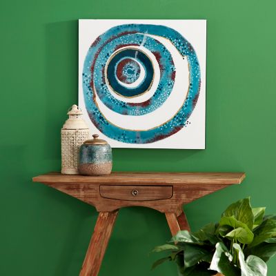Harper & Willow Square Abstract Whirlpool Wall Art, 23 in. x 23 in.