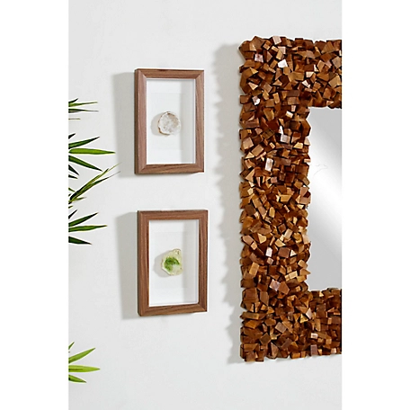 Harper & Willow Boho Crystal Geode Shadow Box Wall Decor, 8 in. x 12 in., Rectangular Wood Frames, 2 pc.