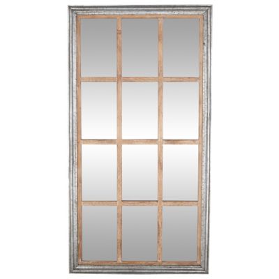 Image showing  Oversized Full-Length Window Mirror in Silver Wood Frame, 35 in. x 67 in.