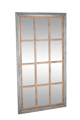 Image showing  Oversized Full-Length Window Mirror in Silver Wood Frame, 35 in. x 67 in.