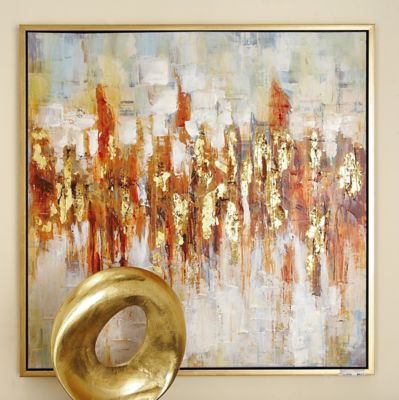 Harper & Willow Traditional Framed Abstract Canvas Art, 39 in. x 39 in.