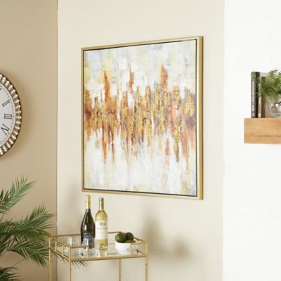 Harper & Willow Traditional Framed Abstract Canvas Art, 39 in. x 39 in.