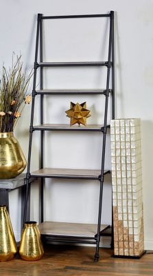 Harper & Willow 5-Tier Wood and Metal Ladder Shelf, 24 in. x 72 in.