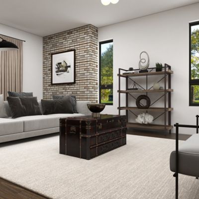 Image showing  Rectangular Faux Leather Chest Coffee Table, 40 in. x 21 in. x 20 in., Brown