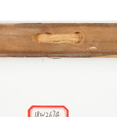 Image showing  Large Red Wine and White Wine Metal Wall Art in White Wood Frames, 17 in. x 33 in., 2 pc.