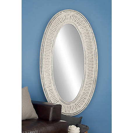Harper Willow Tall Oval Distressed, Large Oval Wall Mirror Living Room