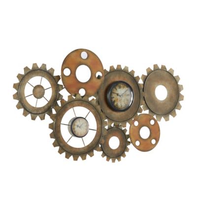 Image showing  Industrial Gear Double Wall Clock, 34 in. x 17 in.