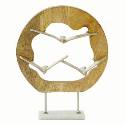 Image showing  Aluminum Bird Sculpture, 12 in. x 3 in. x 15 in., Brown
