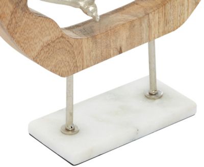 Image showing  Aluminum Bird Sculpture, 12 in. x 3 in. x 15 in., Brown