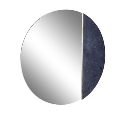 Image showing  Round Wall Mirror with Black Stone Accent, 25 in. x 25 in., 94935