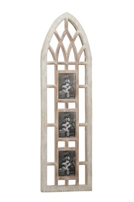 Image showing  3-Photo Cathedral Wood Photo Collage Picture Frame, 5 in. x 7 in., White Wash