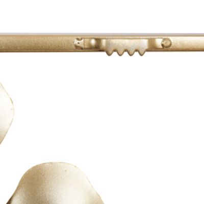 Image showing  Gold Metal Floral Wall Decor with White Accents, 40 in. x 26 in.