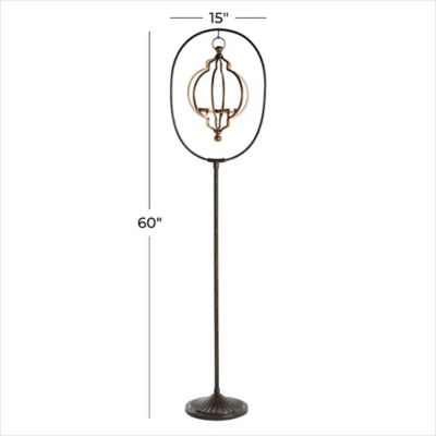 Image showing  Black Metal Eclectic Candle Holder Lantern, 60" x 15" x 12", 43717