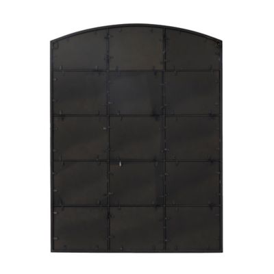 Image showing  Industrial Large Rectangular Black Metal Window Pane Wall Mirror, 36 in. x 48 in.