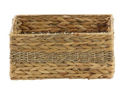 Image showing  Rectangular Braided Seagrass Storage Basket with Handles Set, Assorted, 4 pc.