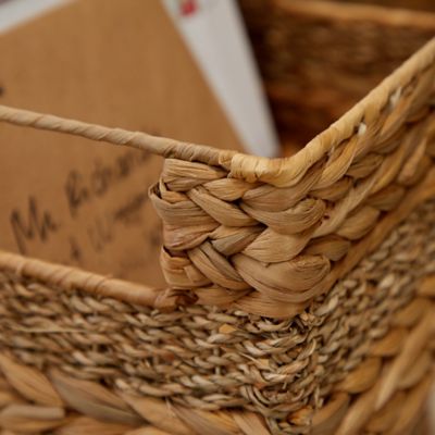 Image showing 7 th Harper & Willow Rectangular Braided Seagrass Storage Basket with Handles Set, Assorted, 4 pc.