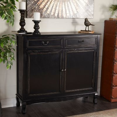 Harper Willow 40 In X 36 In Antique Black Wood Storage Cabinet 96371 At Tractor Supply Co
