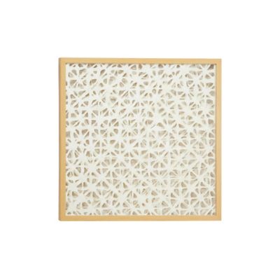 Image showing  Large Square Modern Abstract Art White Paper Shadow Box Wall Decor, 23.5 in. x 23.5 in., 67397