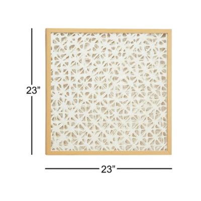 Image showing  Large Square Modern Abstract Art White Paper Shadow Box Wall Decor, 23.5 in. x 23.5 in., 67397