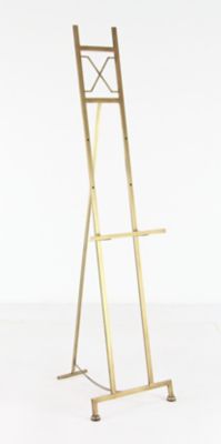 Image showing  Large Modern Metal Floor Easel Display, 17 in. x 15 in. x 57 in., Gold