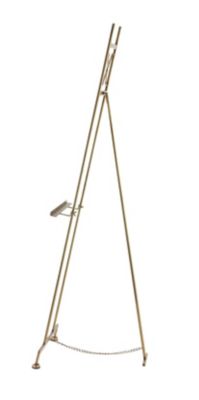 Image showing  Large Modern Metal Floor Easel Display, 17 in. x 15 in. x 57 in., Gold