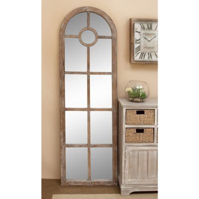 Harper & Willow Large Distressed Wood Wall Mirror, 23 in. x 1 in. x 72 in., 66730