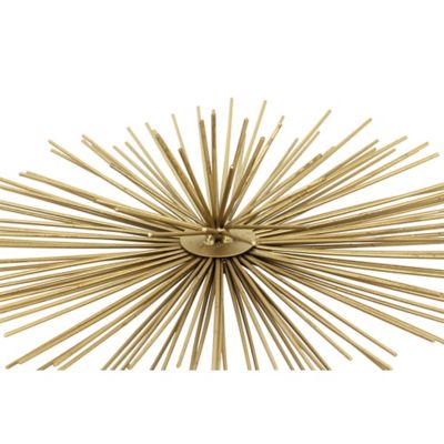 Image showing  Metallic Gold Starburst Orbs Metal Wall Decor, 12 in., 9 in., 6 in., 3 pc.