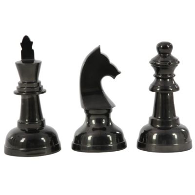 Image showing  Aluminum Chess Sculpture, Features Knight, Queen and King